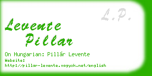 levente pillar business card